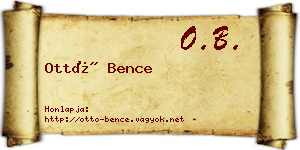 Ottó Bence névjegykártya